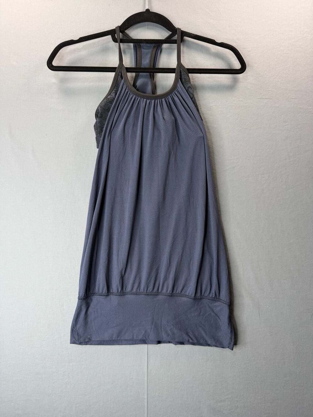 Lululemon Blue Racerback Built In Bra Tank Top